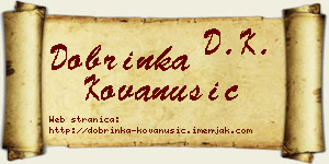 Dobrinka Kovanušić vizit kartica